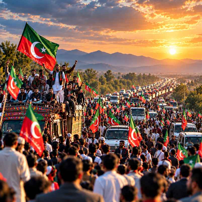 مذاکرات ناکام، پی ٹی آئی کا لانگ مارچ شروع، سہیل آفریدی کی قیادت میں قافلہ اسلام آباد روانہ