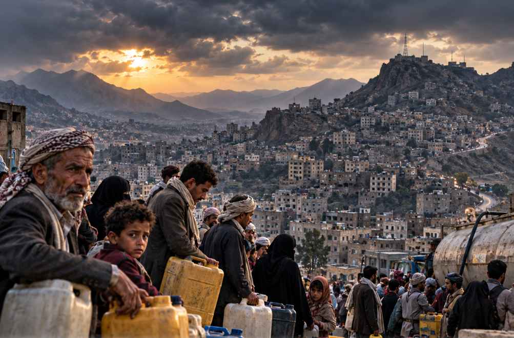 یمن کا تعز شہر حوثیوں کے محاصرے میں، خوراک، ایندھن اور ادویات کی شدید قلت